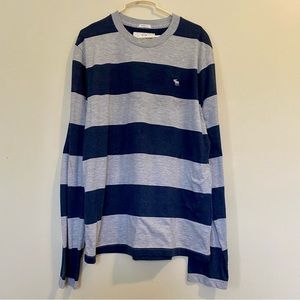 🫎ABERCROMBIE & FITCH STRIPED MUSCLE LONG SLEEVE SHIRT